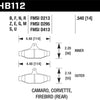 Hawk 88-89 Chevrolet Camaro 2.8L Rear ER-1 Brake Pads