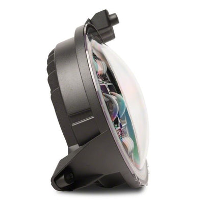 Raxiom 18-23 Jeep Wrangler JL Axial Series 9-In Angel Eye LED Headlights- Blk Housing (Clear Lens)