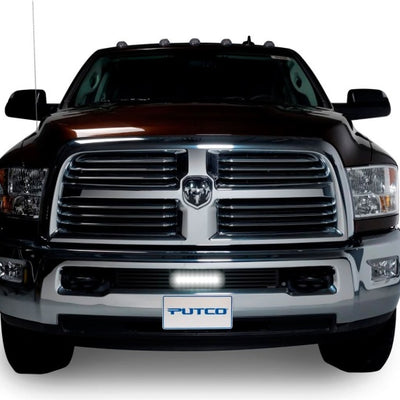 Putco 11-18 Ram HD - SS - Bar Style Bumper Grille Inserts w/ 10in Luminix Light Bar (Black)