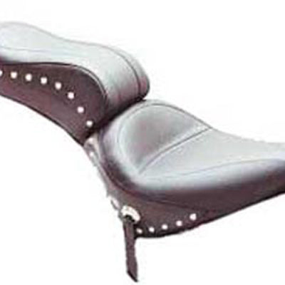 Mustang 84-06 Harley Standard Rear Tire Standard Touring 1PC Seat w/Studs - Black