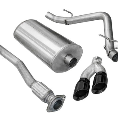 Corsa 2011-2013 GMC Sierra Ext. Cab/Std. Bed 1500 6.2L V8 Black Sport Cat-Back Exhaust