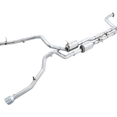 AWE Tuning 2021 RAM 1500 TRX 0FG Cat-Back Exhaust - Chrome Silver Tips