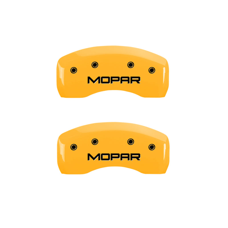 MGP 4 Caliper Covers Engraved Front & Rear Mopar Yellow Finish Black Char 2001 Chrysler PT Cruiser