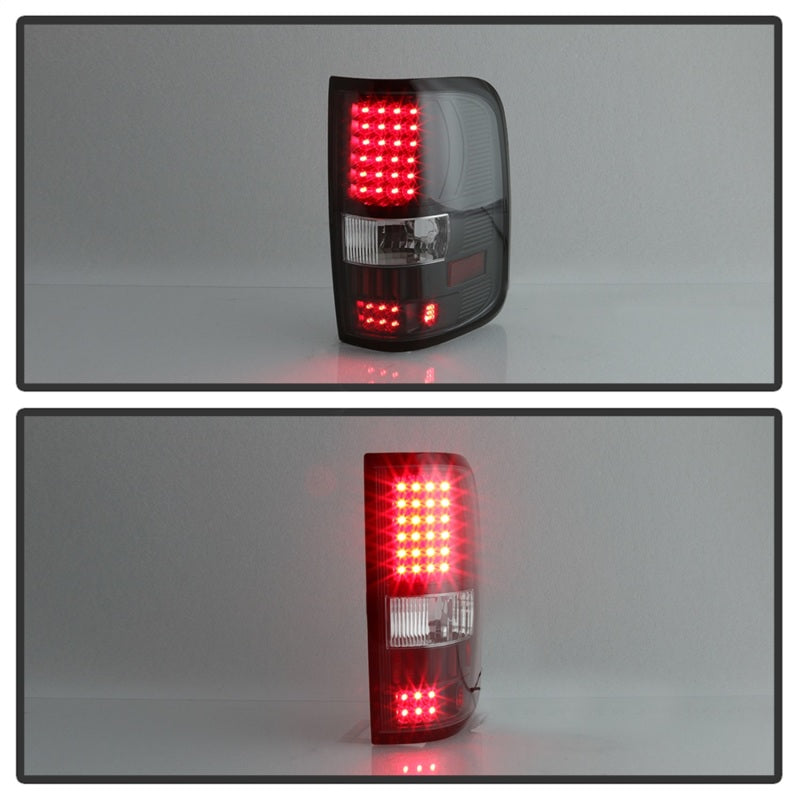 xTune Ford F150 Styleside 04-08 (Not Fit Heritage & SVT) LED Tail Lights Black ALT-ON-FF15004-LED-BK