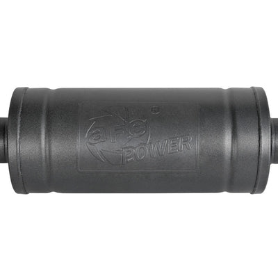 aFe MACH Force-Xp 409 SS Muffler w/ Black finish 2-1/2in Inlet & Outlet 14in x 16in Diameter