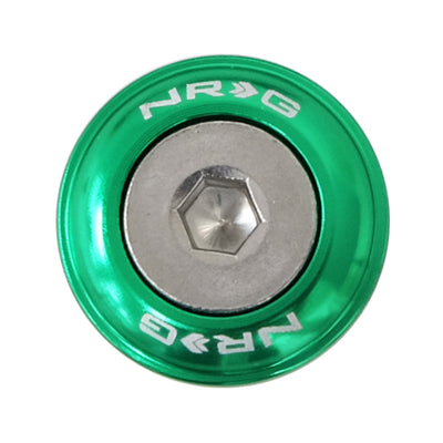 NRG Fender Washer Kit w/Rivets For Plastic (Green) - Set of 10