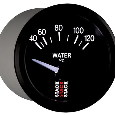 Autometer 52mm Stack Instruments 40-120 Degree C Electric Water Temperature Gauge - Black