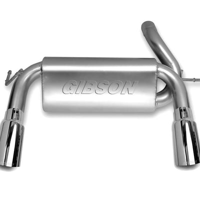 Gibson 07-17 Jeep Wrangler JK Rubicon 3.6L 2.5in Axle-Back Dual Split Exhaust - Aluminized