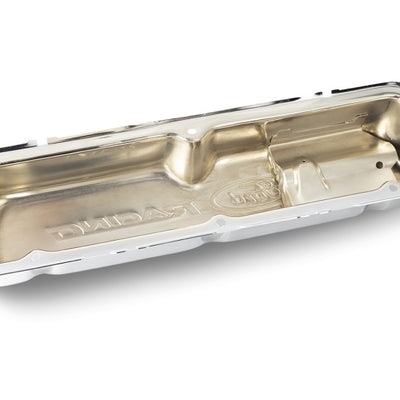 Ford Racing Logo Stamped Steel Valve Covers - Chrome