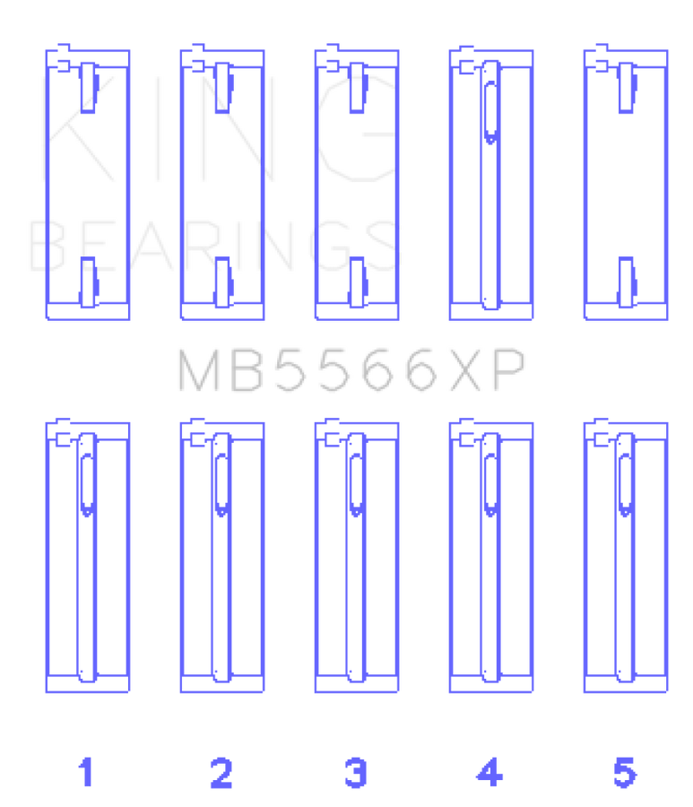 King Engine Bearings Audi A4 1.8L AEB (Size STDX) Performance Main Bearing Set