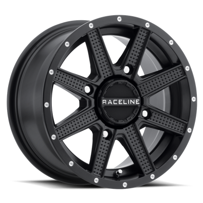 Raceline A92B Hostage 12x7in / 4x110 BP / 10mm Offset / 83.8mm Bore - Satin Black Wheel