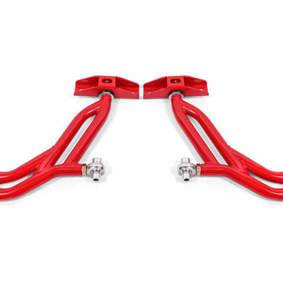 BMR 10-14 Ford Mustang Adj. Lower A-Arms w/ Delrin/Rod End / 19mm Tall Ball Joint - Red