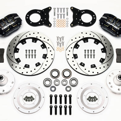 Wilwood Dynapro Dust-Boot Front Kit 12.19in Drilled 1965-1969 Mustang Disc & Drum Spindle