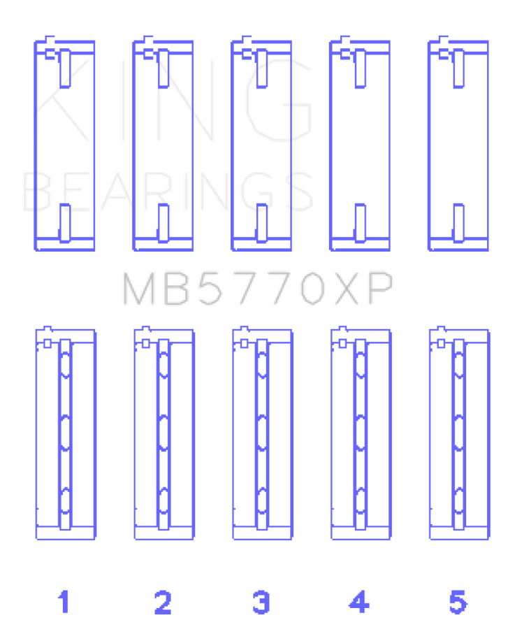 King Engine Bearings Nissan VK45DD/E/ VK50VE/ Vk56DE/VD (Size 0.25) Main Bearing Set