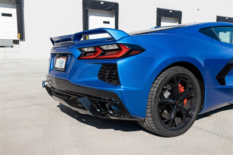 Corsa 20-25 Corvette C8 3in Valved Cat-Back 4.5in Blk Quad Tips Fits Factory Perf Exhaust DeletesAFM