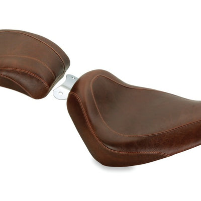 Mustang 00-15 Harley Softail Standard Rear Tire Wide Tripper Solo Seat - Distressed Brown