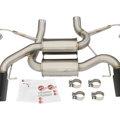 aFe MACHForce XP 2.5in Axle Back Stainless Exhaust w/ Black Tips 07-13 BMW 335i 3.0L L6 (E90/92) N55