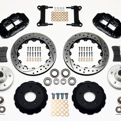 Wilwood Narrow Superlite 6R Front Hub Kit 13.06in Drilled Chevy C-10 60-87 CPP Drop Spindle