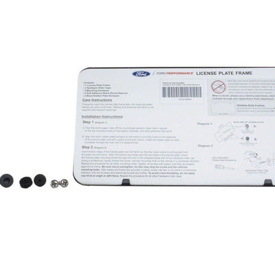 Ford Racing Stainless Steel Ford Performance License Plate Frame - Black