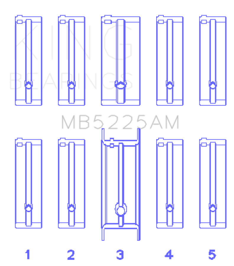 King Engine Bearings Mazda 626 F8 (Size STD) Main Bearing Set