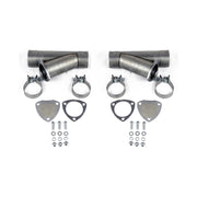 Granatelli 3.0in Aluminized Mild Steel Manual Dual Exhaust Cutout w/Slip Fit & Band Clamps