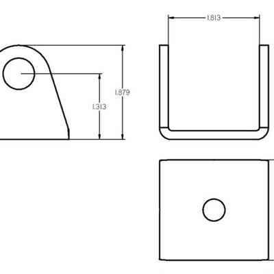 Ridetech Rod End Bracket 1-3/4 Wide