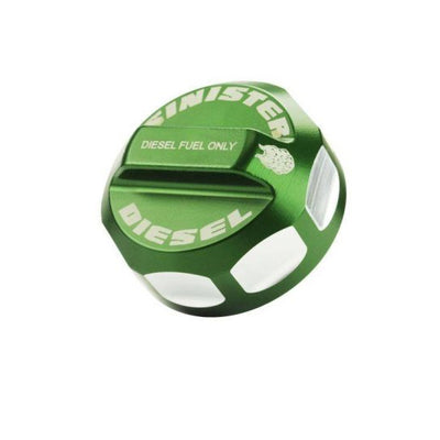 Sinister Diesel 08-16 Ford Powerstroke 6.4/6.7L Fuel Cap- Green