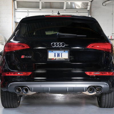 AWE Tuning Audi 8R SQ5 Touring Edition Exhaust - Quad Outlet Chrome Silver Tips