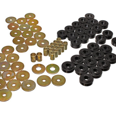 Energy Suspension 65-67 Chevy Malibu/Chevelle/Monte Carlo CONVERTIBLE ONLY Black Body Mount Set