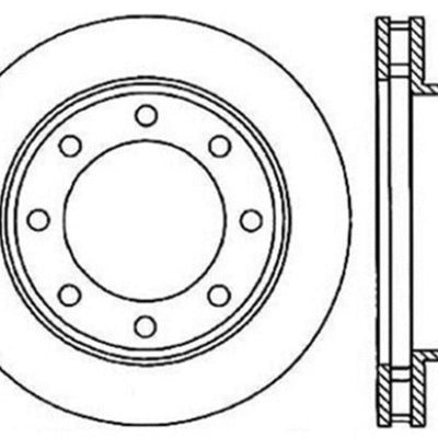 StopTech 00-05 Ford Excursion 4WD / 99-04 F250/F350 Pickup Front Slotted & Drilled Left Rotor