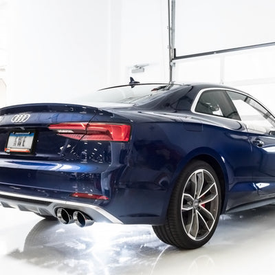 AWE Tuning Audi B9 S5 Coupe 3.0T Track Edition Exhaust - Chrome Silver Tips (102mm)