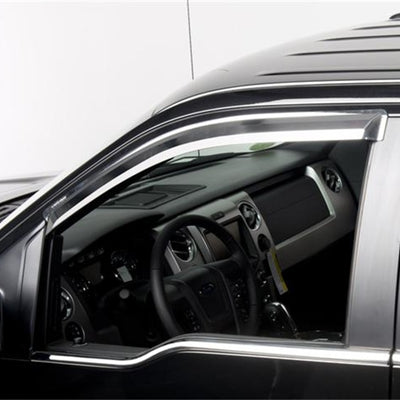 Putco 09-14 Ford F-150 Super Cab / Crew Cab- Fronts Only - Tape-On Element Chrome Window Visors