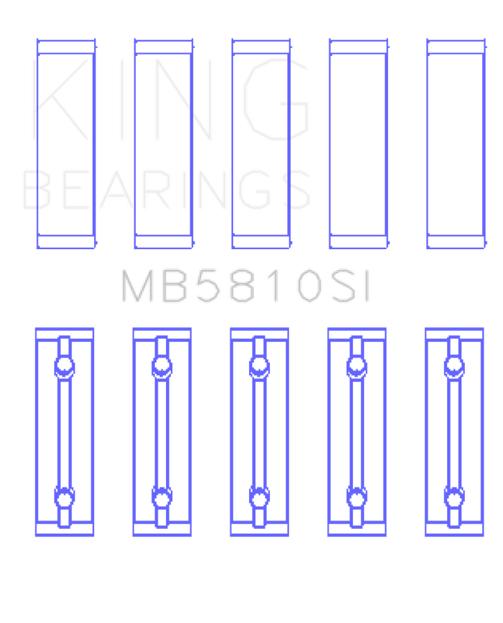 King Engine Bearings Toyota 2AR-FE/ 2AR-FXE (Size 0.25) Main Bearing Set