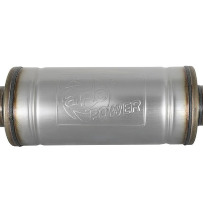 aFe MACH Force-Xp 409 SS Muffler 3in Center/Center 14in L x 6in Dia - Round Body