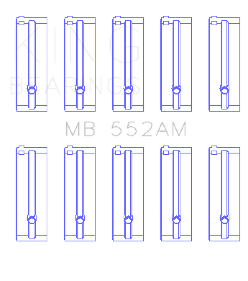 King Engine Bearings Toyota 3T/TG / 12T / 4TG (Size 0.5) Main Bearing Set