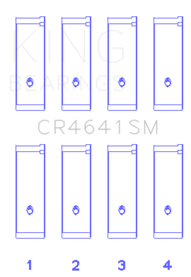King Engine Bearings Suzuki J24B (Size 0.25 Oversized) Rod Bearing Set