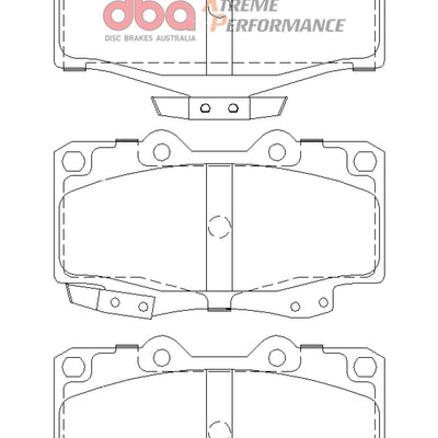 DBA 92-99 Toyota Land Cruiser XP Performance Front Brake Pads
