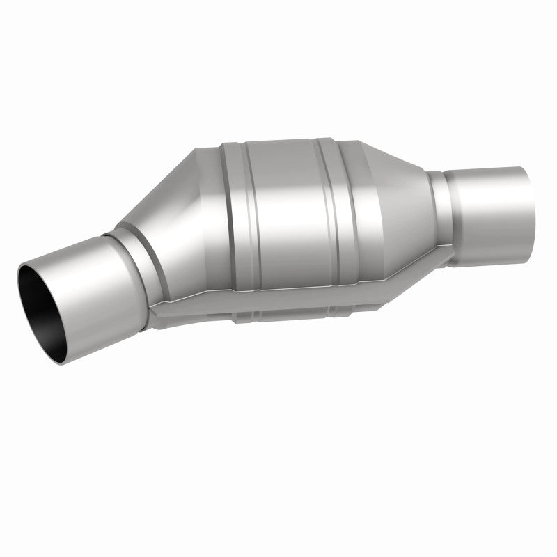 MagnaFlow Universal Catalytic Converter 2in Inlet/Outlet Angled Offset/Center Oval (California)