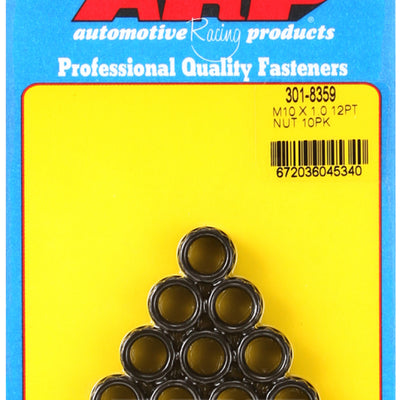 ARP M10 x 1.00 12-Point Nut Kit (Pack of 10)