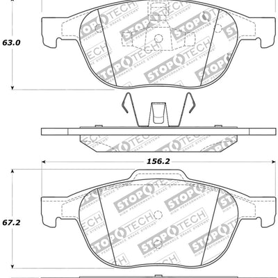 StopTech Street Touring 04-09 Mazda 3 Front Brake Pads
