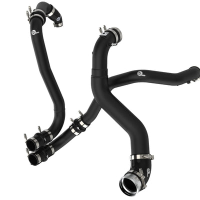 aFe BladeRunner 21-22 Ford F-150 Ecoboost V6-3.5L(tt) Aluminum Hot and Cold Charge Pipe Kit Black