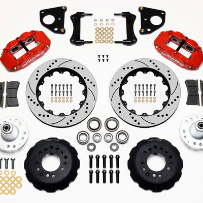 Wilwood Narrow Superlite 6R Front Hub Kit 14.00in Drill Red 62-72 CDP B & E Body-Drum