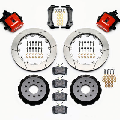 Wilwood Combination Parking Brake Rear Kit 12.88in Red Mustang 94-04