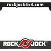 RockJock License Plate Frame Black Plastic w/ Red and White