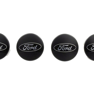 Ford Racing Car Black and Chrome Wheel Cap