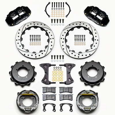 Wilwood Narrow Superlite 4R Rear Kit 12.88in Drilled Speedway Eng Floater w/ New Style End