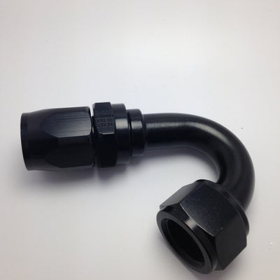 Fragola -10AN Nut x -12AN Hose Reducing Hose End 150 Degree - Black