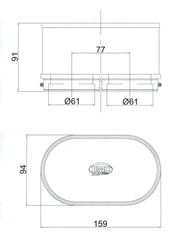 BMC Twin Air Carburetor Filter - 61mm x 2 ID / 74mm H