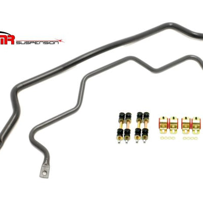 BMR 93-02 F-Body Front (SB001H) & Rear (SB003H) Sway Bar Kit w/ Bushings - Black Hammertone