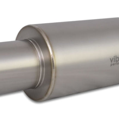 Vibrant Titanium Muffler w/Straight Cut Natural Tip 3in. Inlet / 3in. Outlet